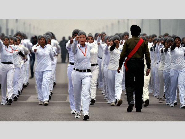 NCC cadets rehearse for Republic Day NCC cadets rehearse for Republic Day