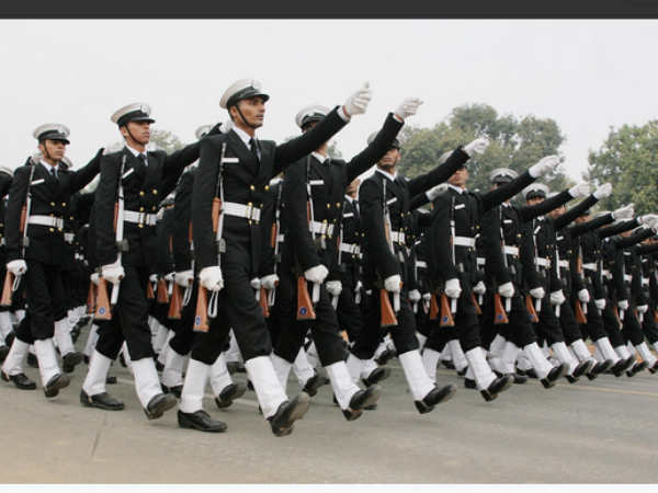 Indian Navy contigent rehearsing for Republic Day Indian Navy contigent rehearsing for Republic Day