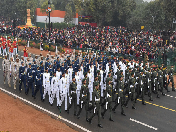 UAE Presidential Guard marching down Rajpath UAE Presidential Guard marching down Rajpath