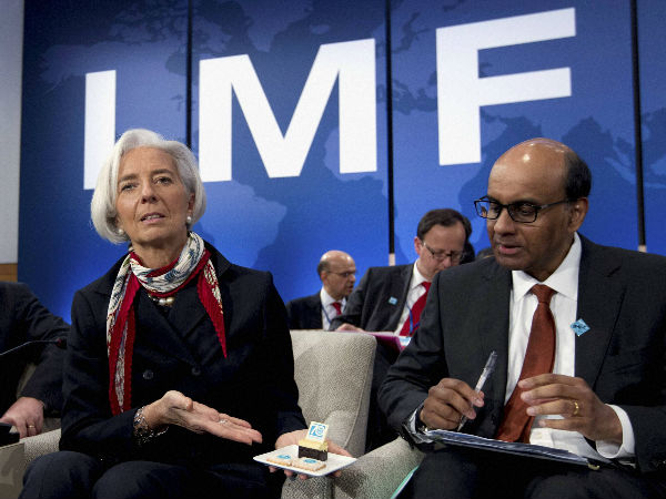 File photo of IMF chief Christine Lagarde with IMFC Chair Tharman Shanmugaratnam at a meeting in Washington File photo of IMF chief Christine Lagarde with IMFC Chair Tharman Shanmugaratnam at a meeting in Washington