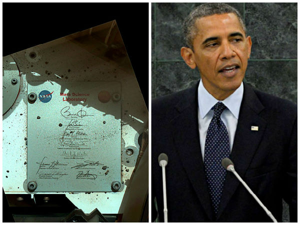 Obama thanks NASA for carrying his signature to Mars Obama thanks NASA for carrying his signature to Mars