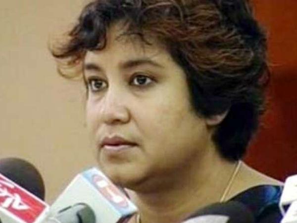 Protest against Taslima Nasreen at JLF Protest against Taslima Nasreen at JLF