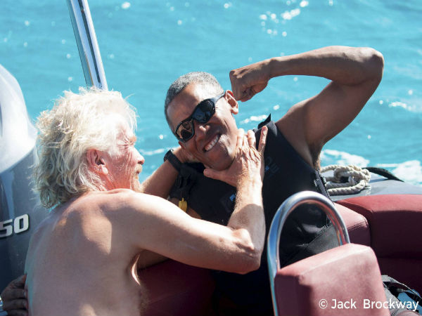 Obama pictured wrestling: