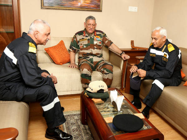 A discussion onboard INS Vikramaditya