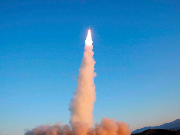 In this Sunday, Feb. 12, 2017, photo distributed on Monday, Feb. 13, 2017, by the North Korean government, “Pukguksong-2” is launched at an undisclosed location in North Korea. In this Sunday, Feb. 12, 2017, photo distributed on Monday, Feb. 13, 2017, by the North Korean government, “Pukguksong-2” is launched at an undisclosed location in North Korea.