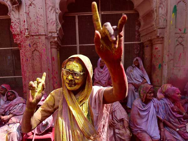 Many were seen dancing at the Holi celebrations