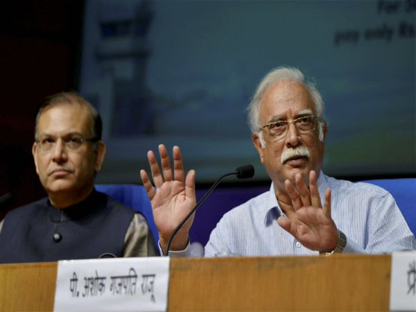 Civil Aviation Minister Ashok Gajapathi Raju Civil Aviation Minister Ashok Gajapathi Raju