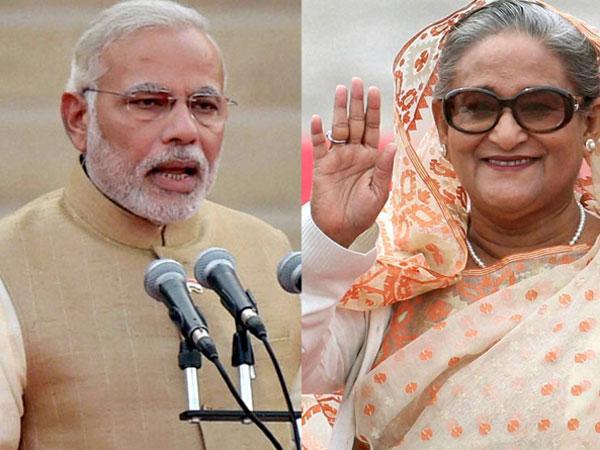 Prime Minister Narendra Modi & his Bangladeshi counterpart Sheikh Hasina Prime Minister Narendra Modi & his Bangladeshi counterpart Sheikh Hasina
