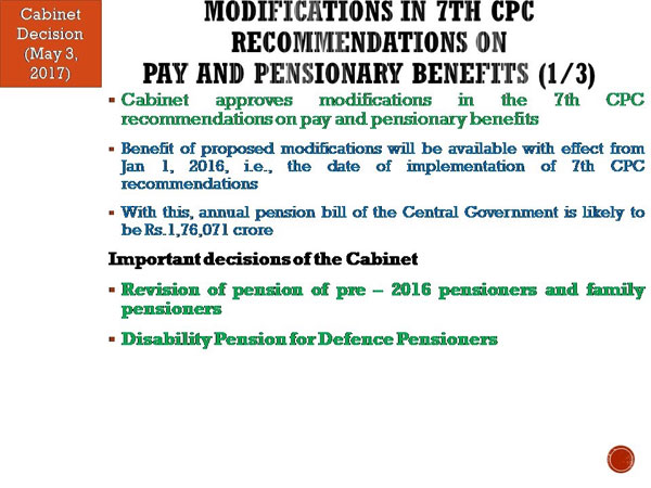 Benefits from 7th Pay Commission