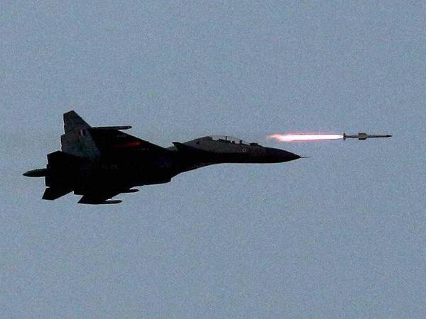 Sukhoi firing a missile during 'Exercise Iron Fist'