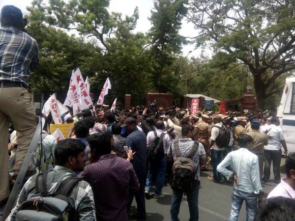 Protest near IITmaingate