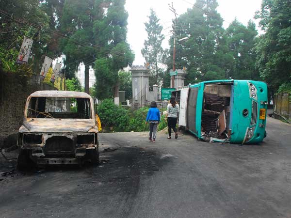 File photo of unrest in Darjeeling File photo of unrest in Darjeeling