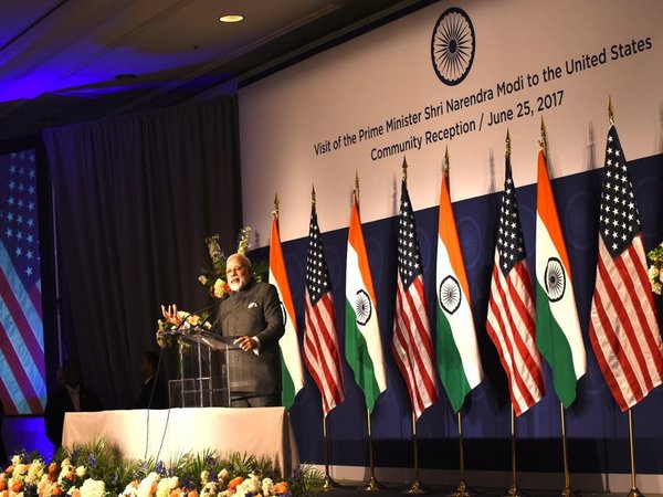 PM Modi addressing Indian diaspora in Virginia, US PM Modi addressing Indian diaspora in Virginia, US