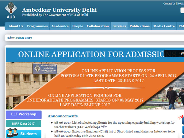Ambedkar University Delhi releases first cut off, new courses introduced Ambedkar University Delhi releases first cut off, new courses introduced