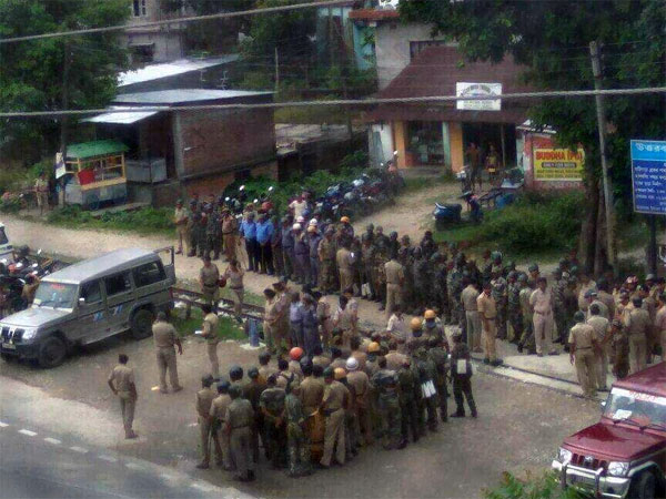 Deployment of security forces at Dagapur Deployment of security forces at Dagapur