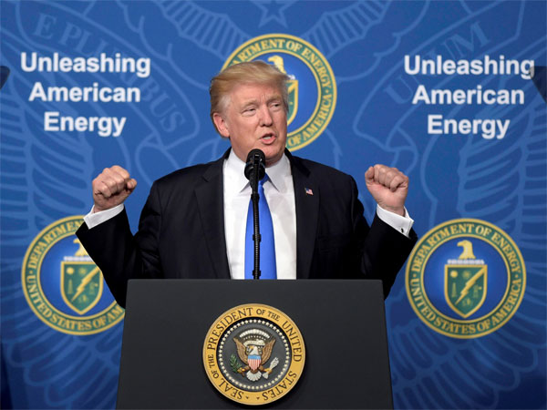 President Donald Trump speaks at the Department of Energy in Washington. PTI file photo President Donald Trump speaks at the Department of Energy in Washington. PTI file photo