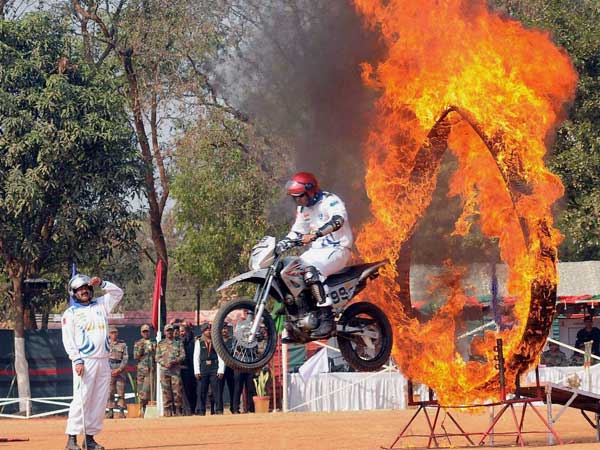 Motorcycle stunts
