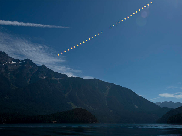 See the moon pass in front of the sun
