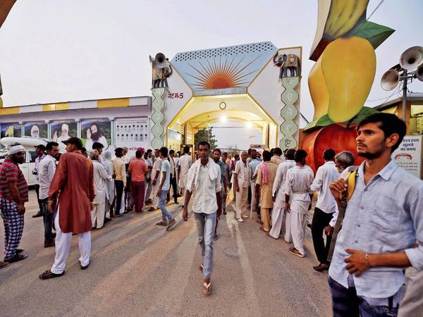 Followers of Ram Rahim gather at Sirsa