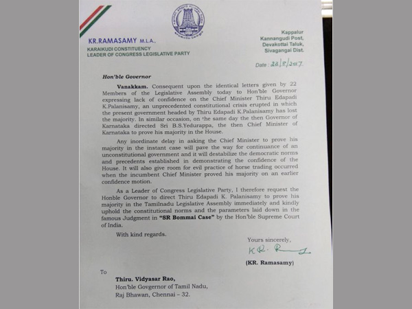 Congress 'copies and pastes' DMK's letter seeking floor test Congress 'copies and pastes' DMK's letter seeking floor test