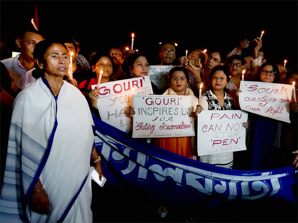 A candlelight protest in Kolkata A candlelight protest in Kolkata
