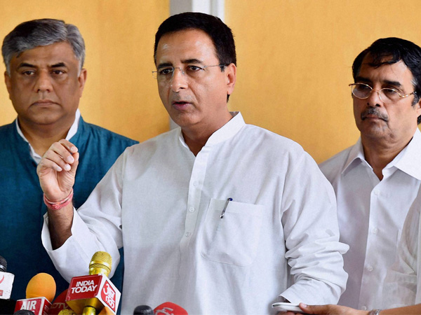 Congress incharge of communications Randeep Surjewala. PTI file photo Congress incharge of communications Randeep Surjewala. PTI file photo