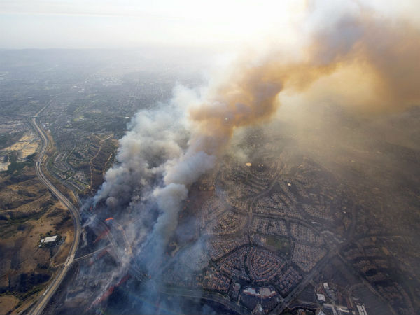 A fast moving fire