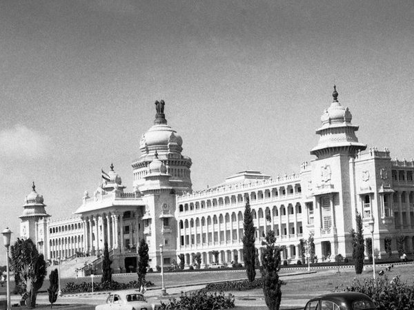 Vintage photo of Vidhan Soudha Vintage photo of Vidhan Soudha