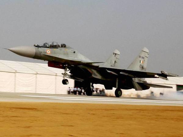 IAF's Sukhoi plane touches down during at the grand opening of Agra-Lucknow expressway. PTI file photo IAF's Sukhoi plane touches down during at the grand opening of Agra-Lucknow expressway. PTI file photo