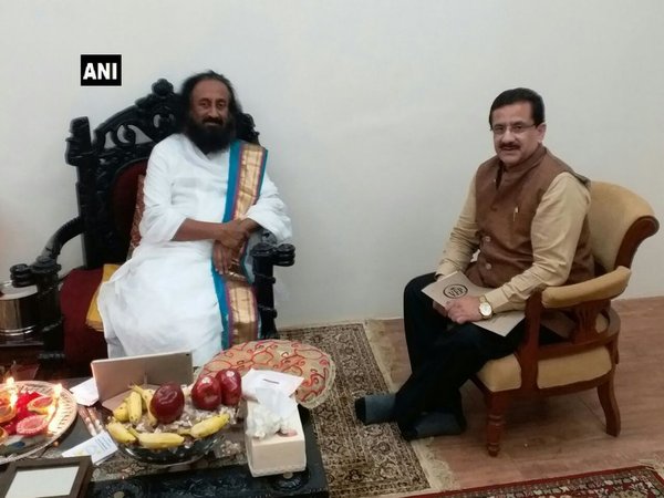 UP Shia Waqf Board Chief Wasim Rizvi meeting Sri Sri Ravi Shankar UP Shia Waqf Board Chief Wasim Rizvi meeting Sri Sri Ravi Shankar
