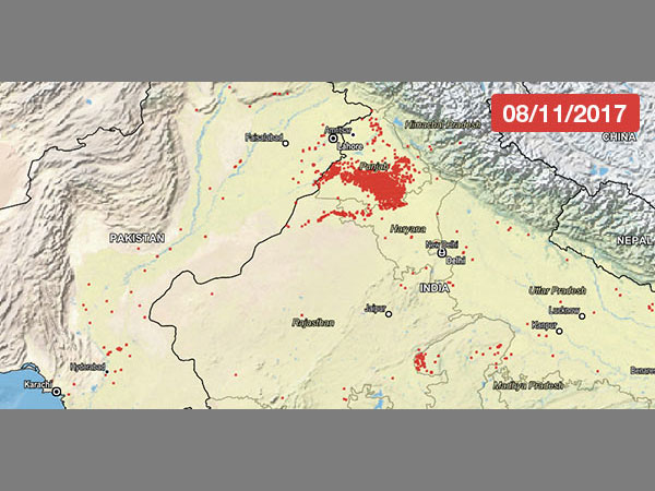 Crop burning on November 8