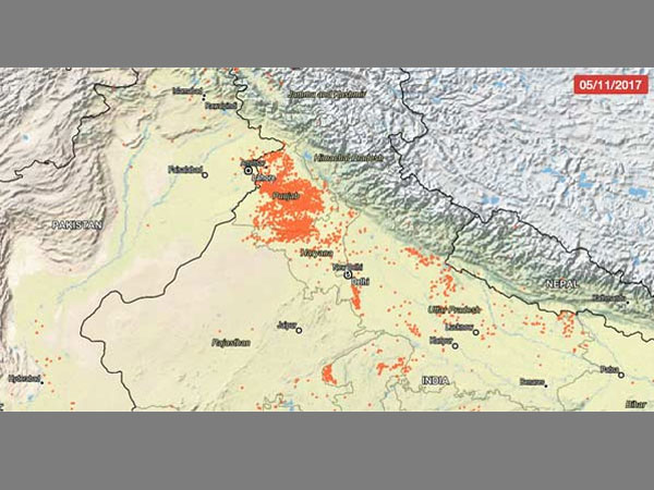 Crop burning on November 5