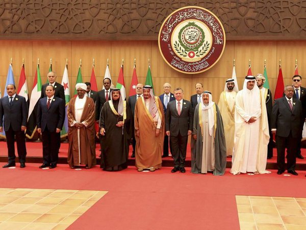 Twenty one kings, presidents and top officials from the Arab League summit pose for a group photo. PTI file photo Twenty one kings, presidents and top officials from the Arab League summit pose for a group photo. PTI file photo