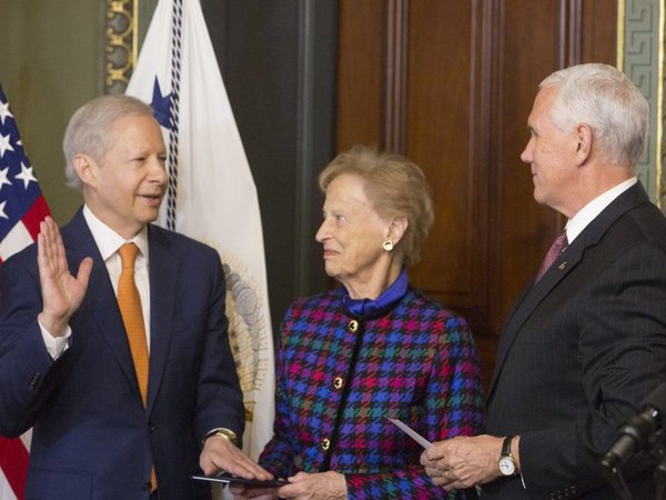 Kenneth Juster, a top economic expert on India has been sworn in as the US Ambassador to India. Courtesy: @VP Kenneth Juster, a top economic expert on India has been sworn in as the US Ambassador to India. Courtesy: @VP