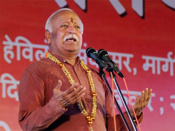 RSS chief Mohan Bhagwat speaking at 'Dharma Sansad', a congregation of 2,000 Hindu saints, mutt heads and VHP leaders from across the country, at an event in Udupi, Karnataka RSS chief Mohan Bhagwat speaking at 'Dharma Sansad', a congregation of 2,000 Hindu saints, mutt heads and VHP leaders from across the country, at an event in Udupi, Karnataka