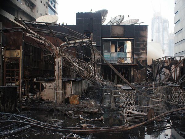 A view of the building which was gutted