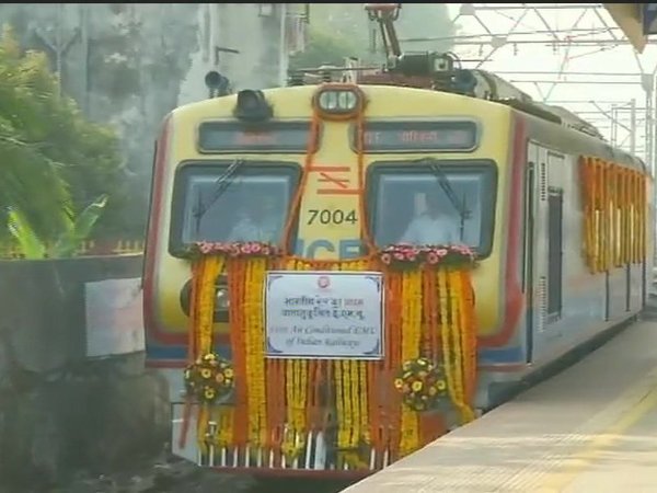 First air conditioned local train of India flagged off from Borivali station by Maharashtra minister Vinod Tawde. Courtesy: ANI news First air conditioned local train of India flagged off from Borivali station by Maharashtra minister Vinod Tawde. Courtesy: ANI news