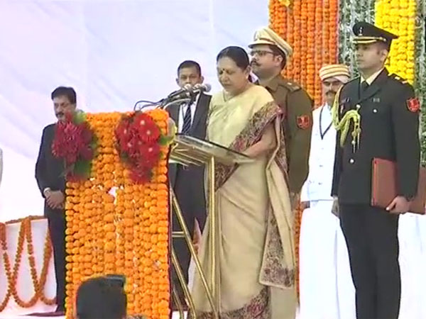 Anandiben Patel takes oath as Governor of Madhya Pradesh Anandiben Patel takes oath as Governor of Madhya Pradesh