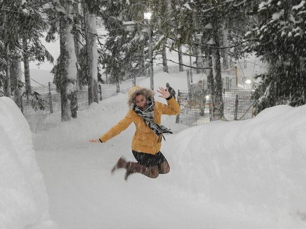 Snowfall in Davos