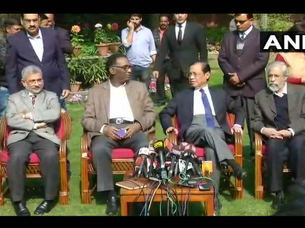 Justice J Chelameswar and three other senior Supreme Court judges had held a press conference on Friday. Justice J Chelameswar and three other senior Supreme Court judges had held a press conference on Friday.