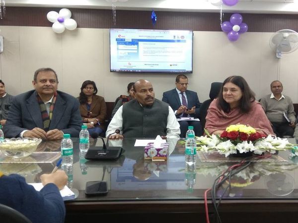 Maneka Gandhi launches NARI portal for schemes for women. Courtesy: @MinistryWCD Maneka Gandhi launches NARI portal for schemes for women. Courtesy: @MinistryWCD