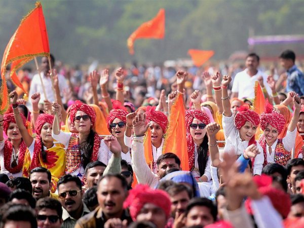 First massive protest rally