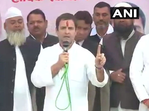 Rahul Gandhi addressing a rally in Amethi Rahul Gandhi addressing a rally in Amethi