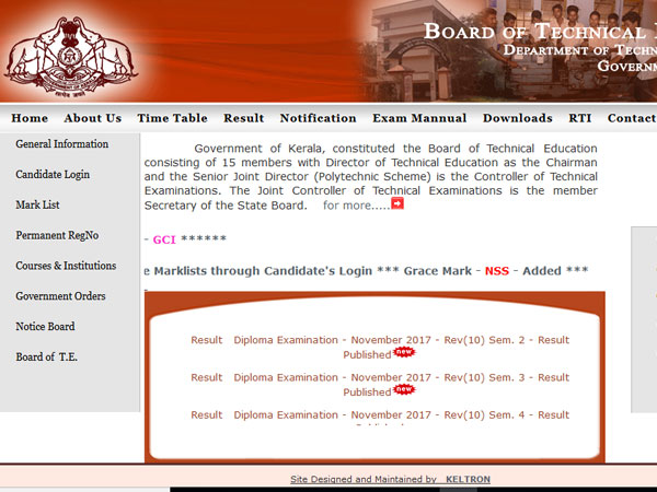 Kerala Polytechnic Result 2017 declared on tekerala.org Kerala Polytechnic Result 2017 declared on tekerala.org