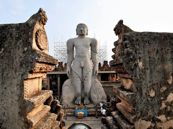 The Bahubali statue The Bahubali statue