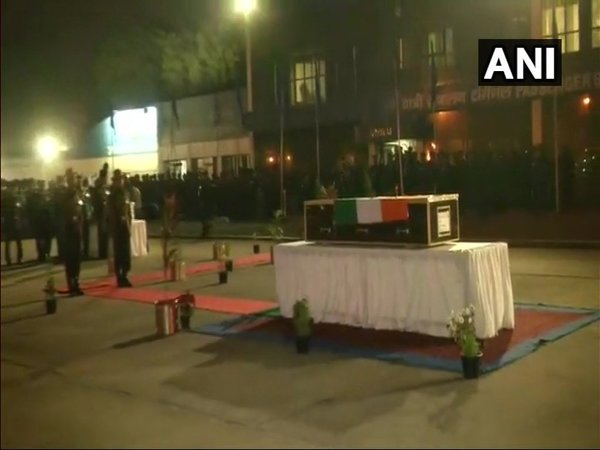 Capt Kundu's mortal remains at Palam airport