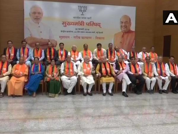 PM Modi with BJP chief ministers PM Modi with BJP chief ministers