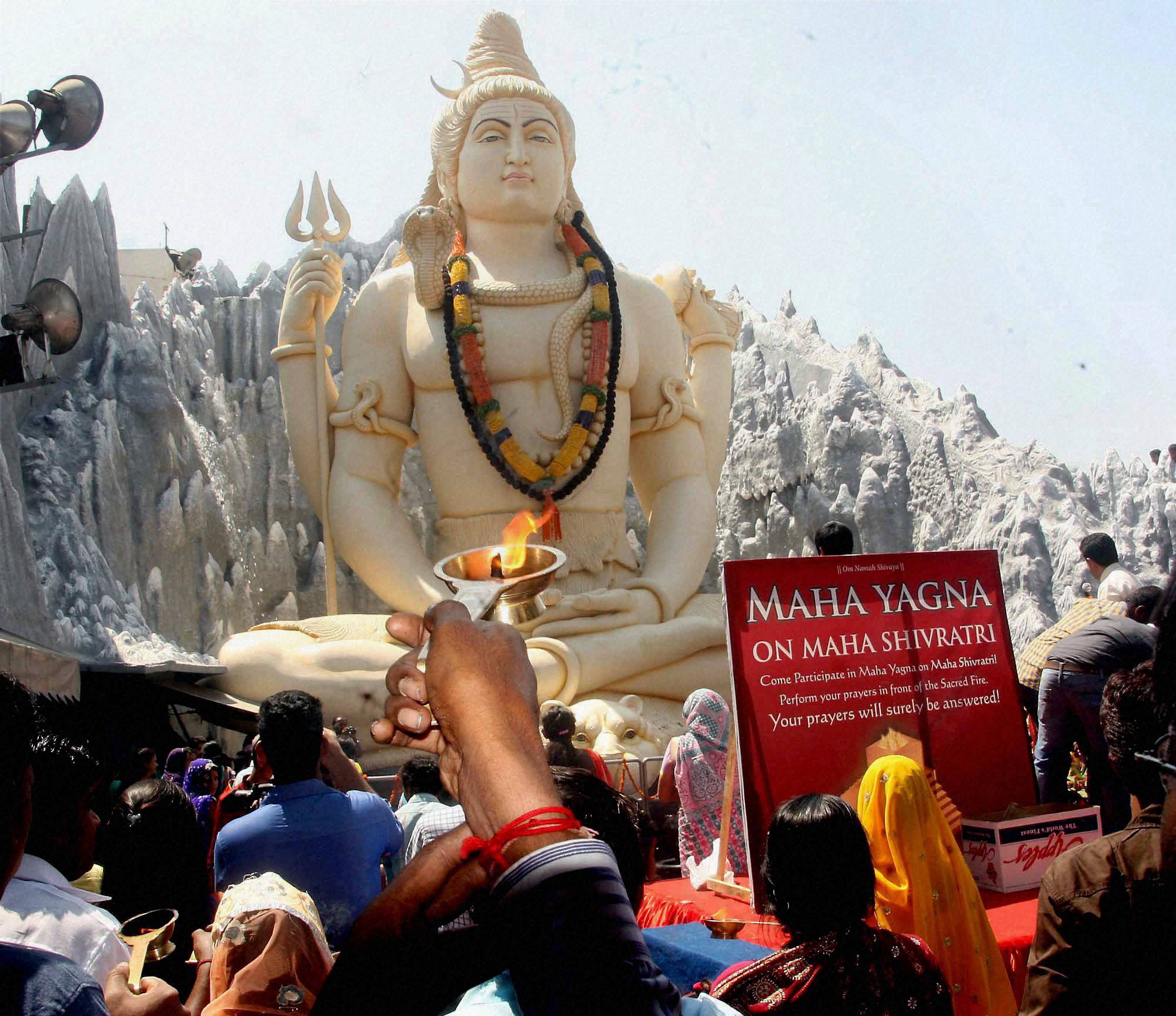 Devotees perform special prayers