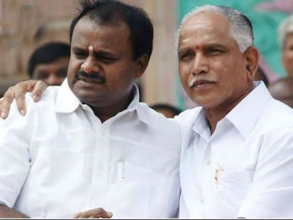 File picture of HD Kumaraswamy and BS Yeddyurappa File picture of HD Kumaraswamy and BS Yeddyurappa