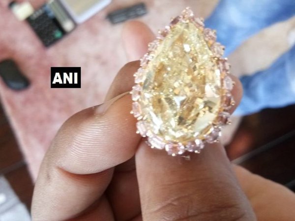 Ring valued at Rs 10 crore. Courtesy: ANI news Ring valued at Rs 10 crore. Courtesy: ANI news